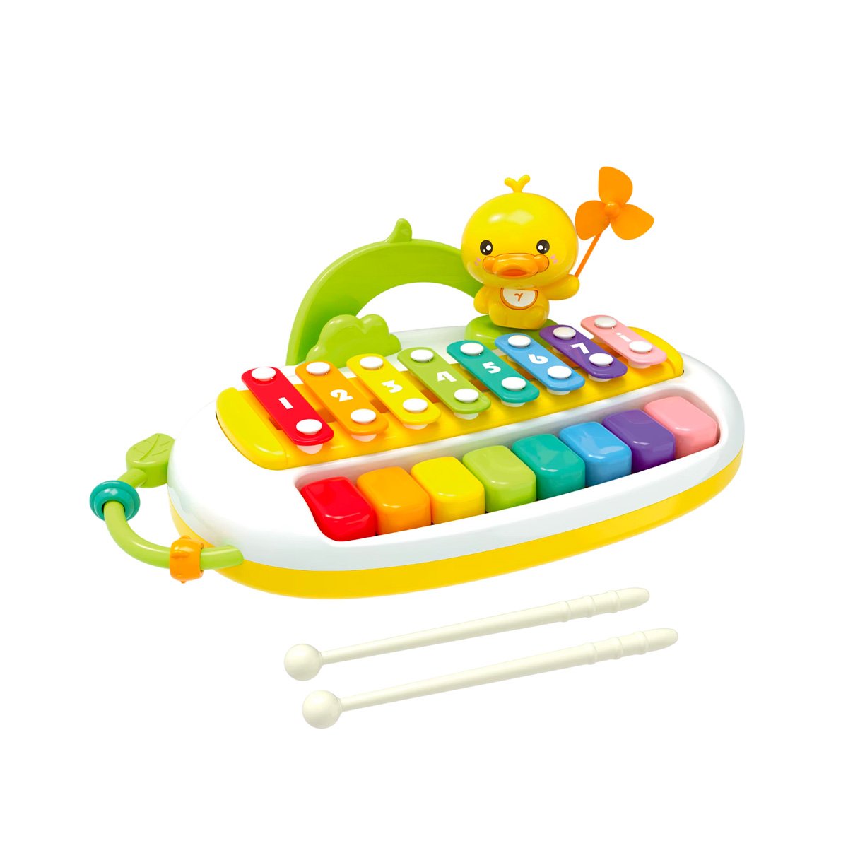 PACK2 EXPERIENCIA MUSICAL TIPO XILOFONO CON PATO PARA JUEGO DIARIO Y+REGALO STICKER - 2