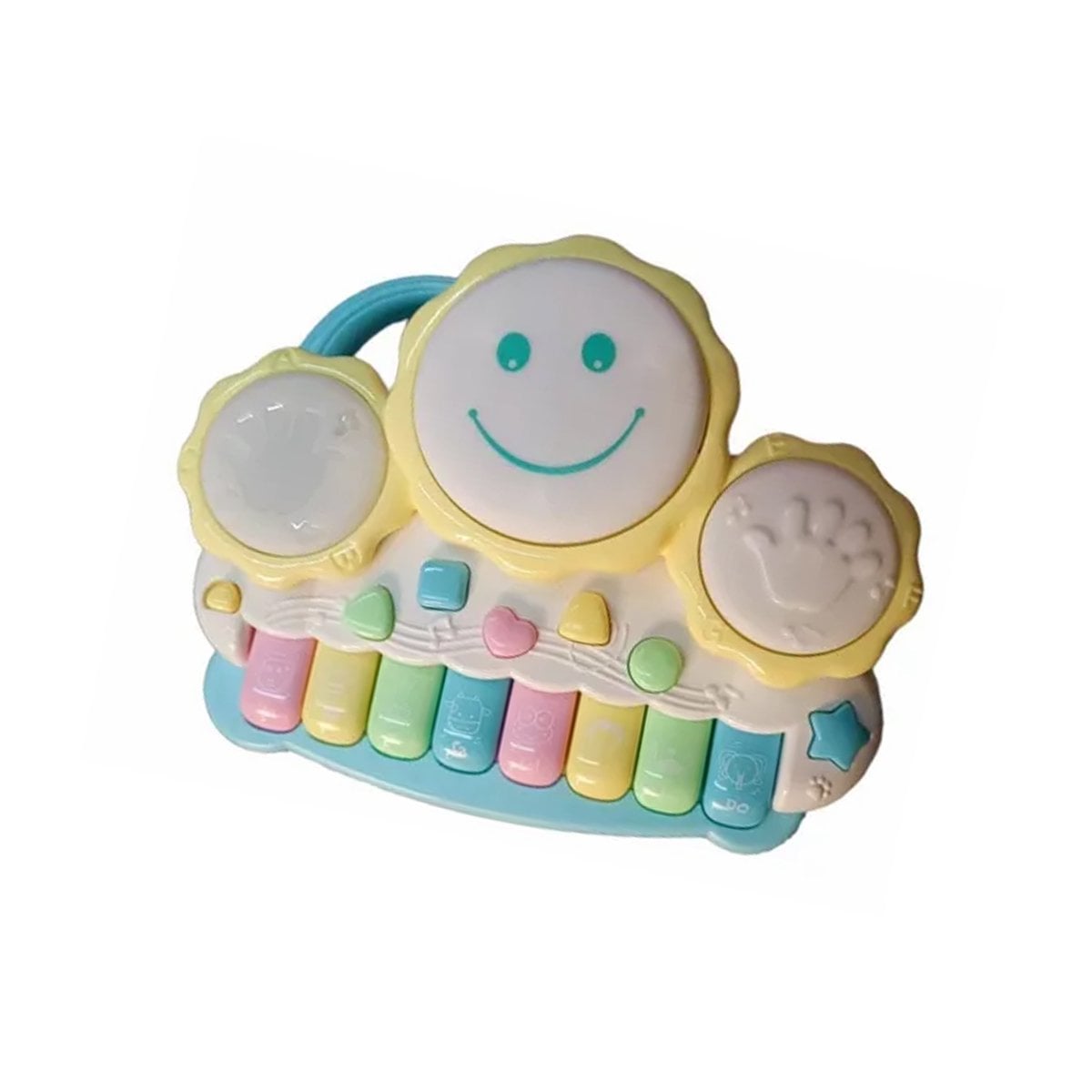 PACK6 TECLADO COMPACTO MUSICAL DE SOL EN COLOR AMARILLO PARA CASA Y+REGALO STICKER - 2