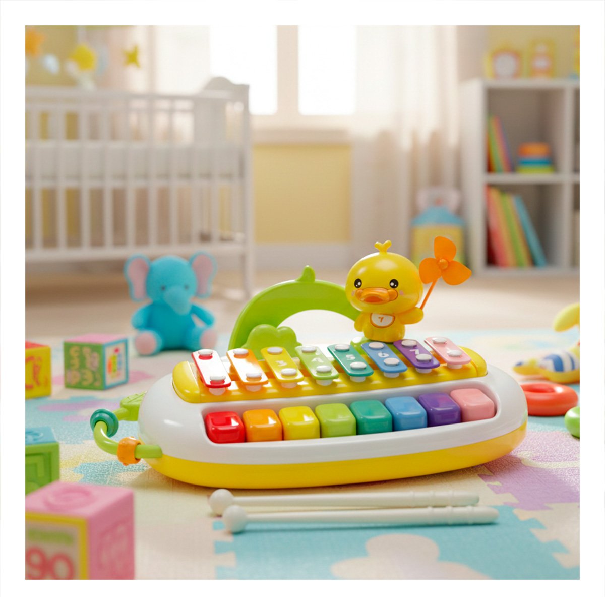 PACK6 COLECCION MUSICAL CON XILOFONO Y PATO PARA JUEGO INTERACTIVO Y+REGALO STICKER - 5