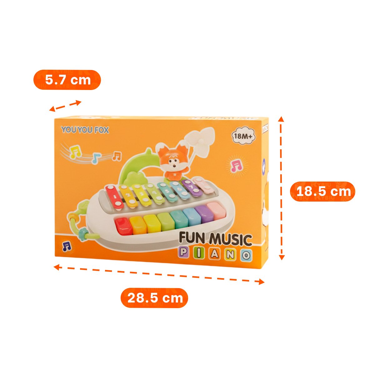 PACK4 XILOFONO CREATIVO MUSICAL CON FIGURA ZORRO PARA APRENDIZAJE SENSORIAL - 4