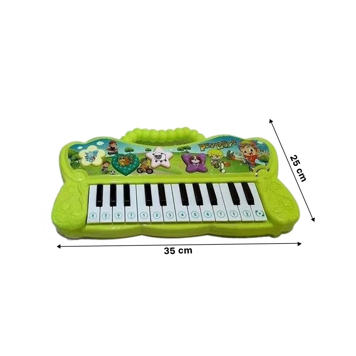PACK4 TECLADO VERDE MUSICAL CON PIANO Y SONIDOS PARA CREATIVIDAD Y+PAPEL REGALO - 4