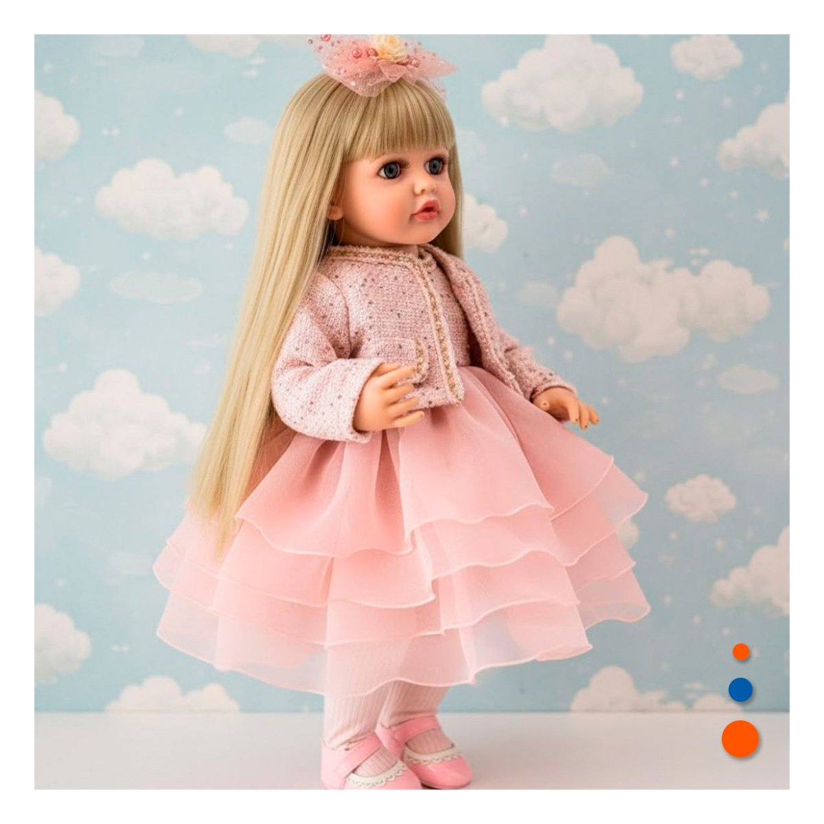 AMIGA YESSY CON ATUENDO INFANTIL ROSADO PARA JUEGO IMAGINATIVO Y+LIGAS REGALO - 1