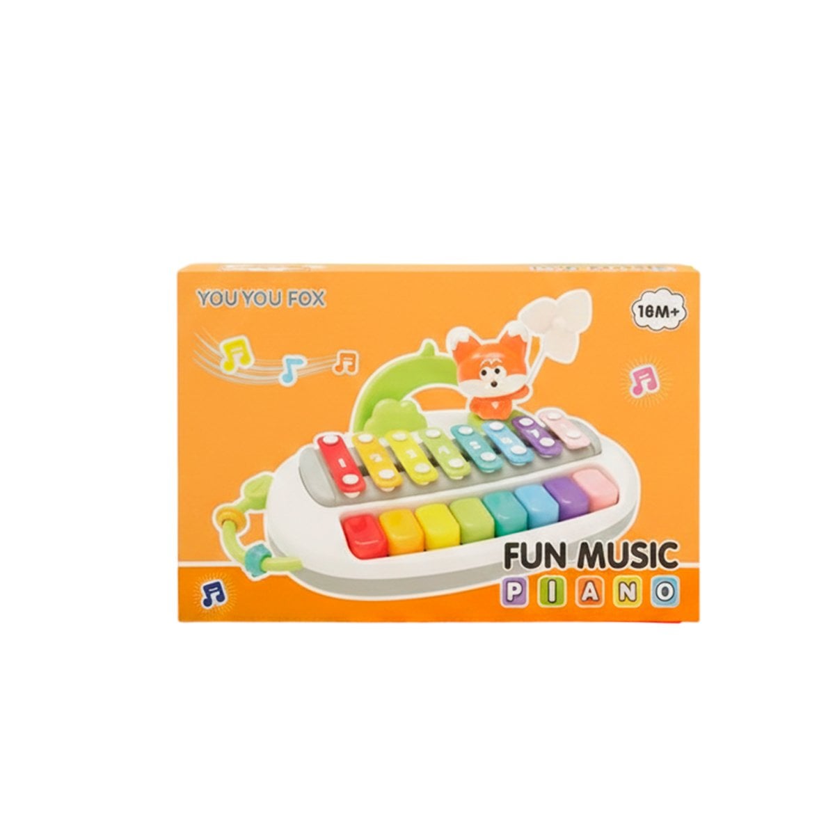 PACK6 XILOFONO SENSORIAL MUSICAL CON FIGURA ZORRO PARA DESARROLLO CREATIVO Y+REGALO STICKER - 2