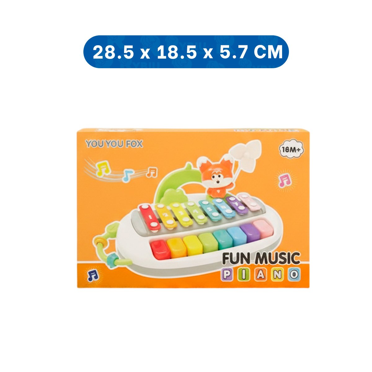 PACK6 XILOFONO SENSORIAL MUSICAL CON FIGURA ZORRO PARA DESARROLLO CREATIVO Y+REGALO STICKER - 4