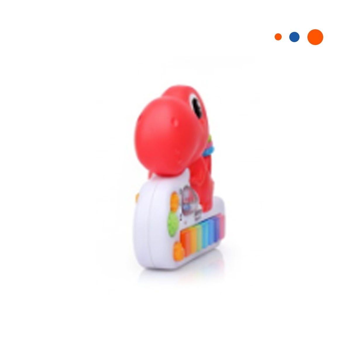 INSTRUMENTO MUSICAL INFANTIL DINOSAURIO 17.5 CM ROSADO CON TECLAS Y+PAPEL REGALO - 1