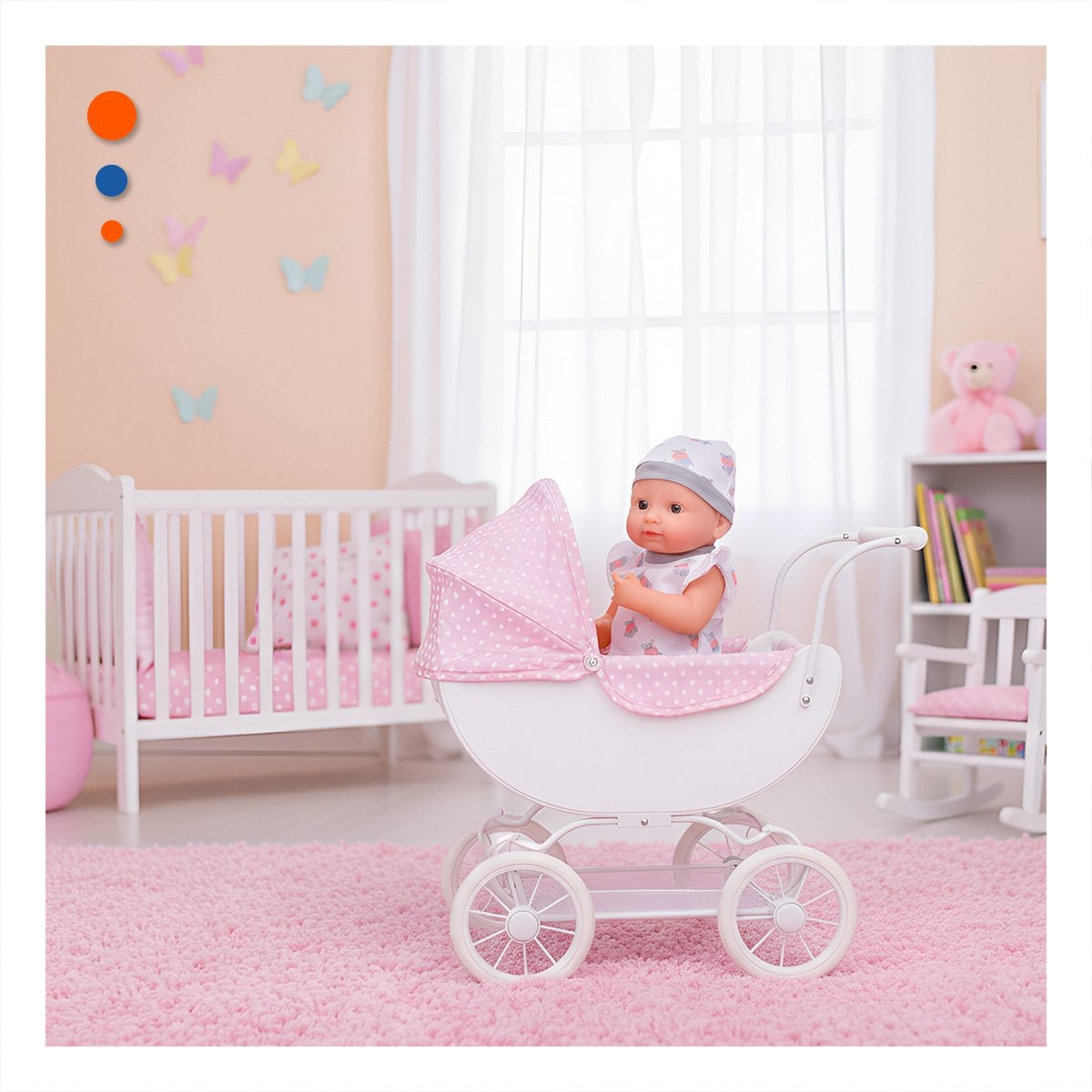COMPANERO DECORATIVO HIPOPOTAMO CON ROPITA Y ACCESORIOS PARA BEBES Y+POST IT - 3