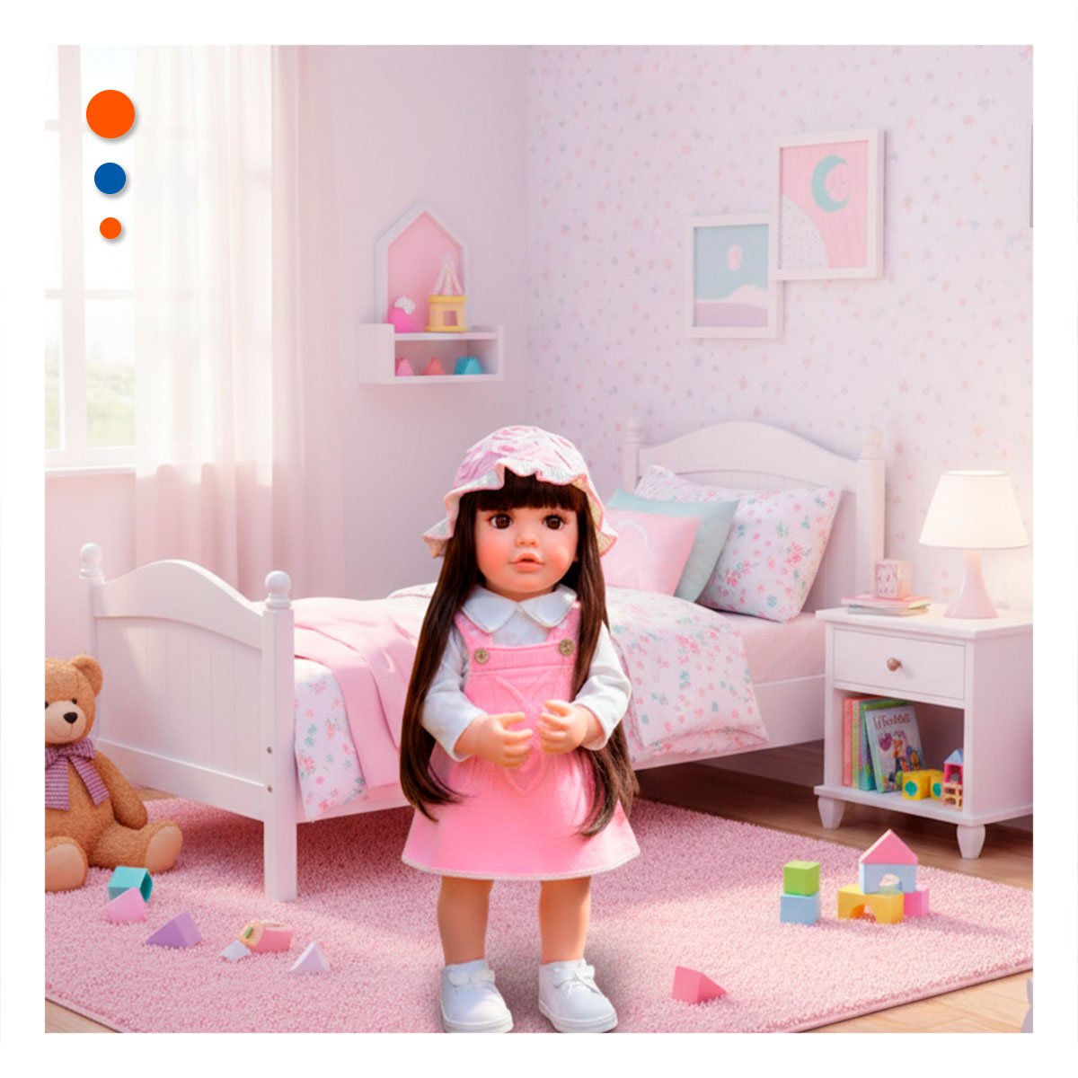 PACK2 MODELO REALISTA PARA JUEGO DIARIO CON FUNCION INTELIGENTE ROSADO 55CM - 2