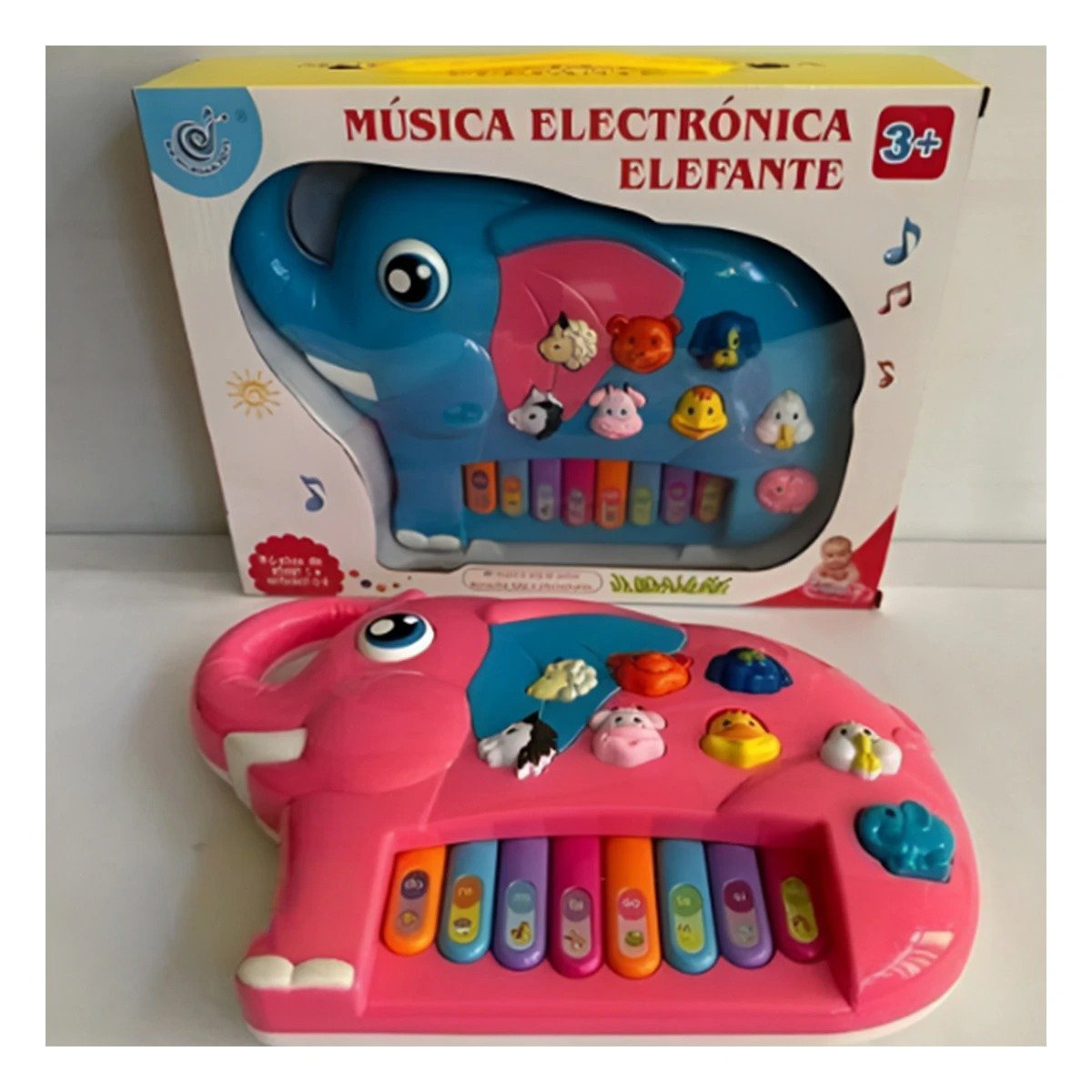 PACK4 VISUAL ELEFANTE DIDACTICO EN CAJA ROSADO PARA DESARROLLO SENSORIAL CASA - 3