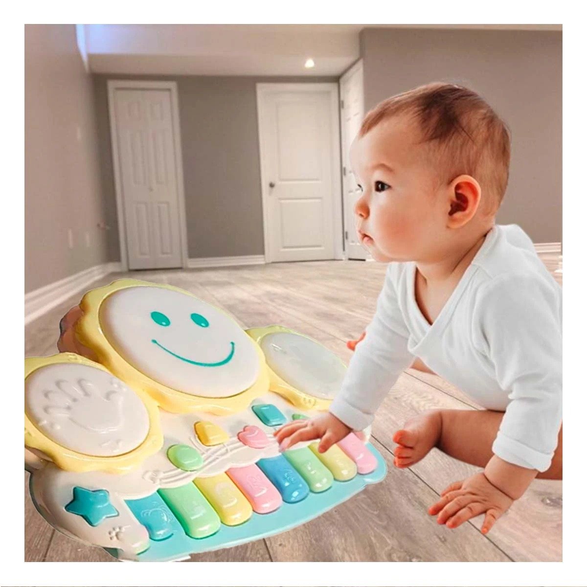 PACK12 INSTRUMENTO COMPACTO MUSICAL DE SOL CON TECLAS AMARILLAS PARA USO DOMESTICO - 3