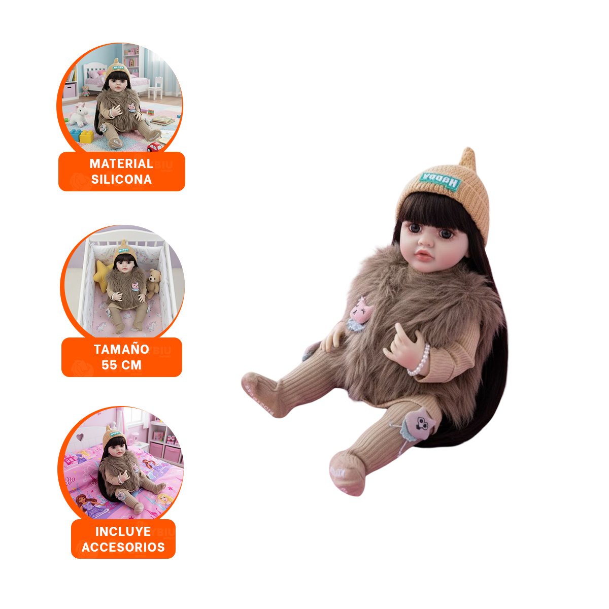 ARTICULO INTERACTIVO CON FUNCION INTELIGENTE PARA JUEGO INFANTIL CON 55CM EN MARRON - 3