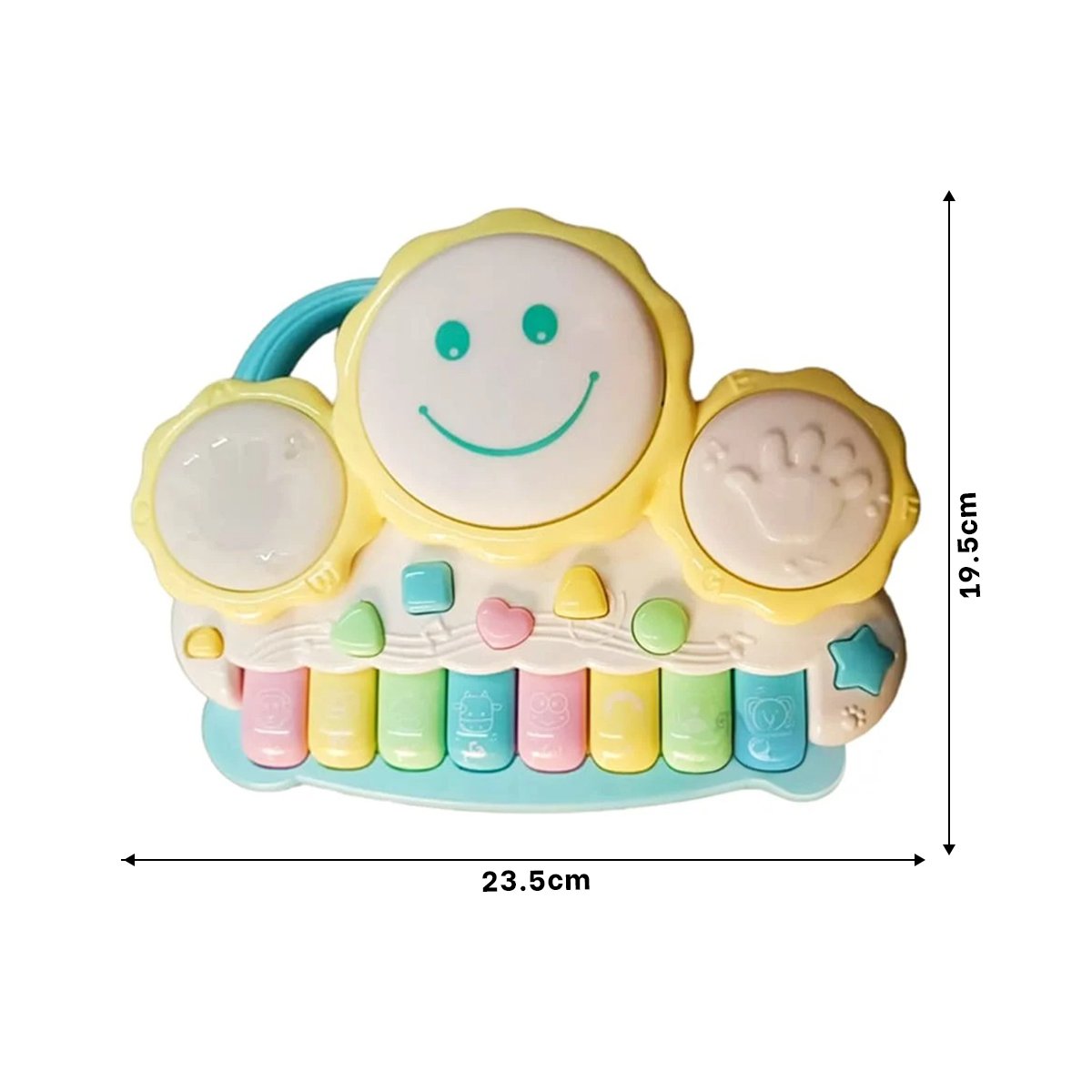 PACK6 JUGUETE PORTATIL MUSICAL DE SOL EN COLOR AMARILLO PARA DIVERSION - 4