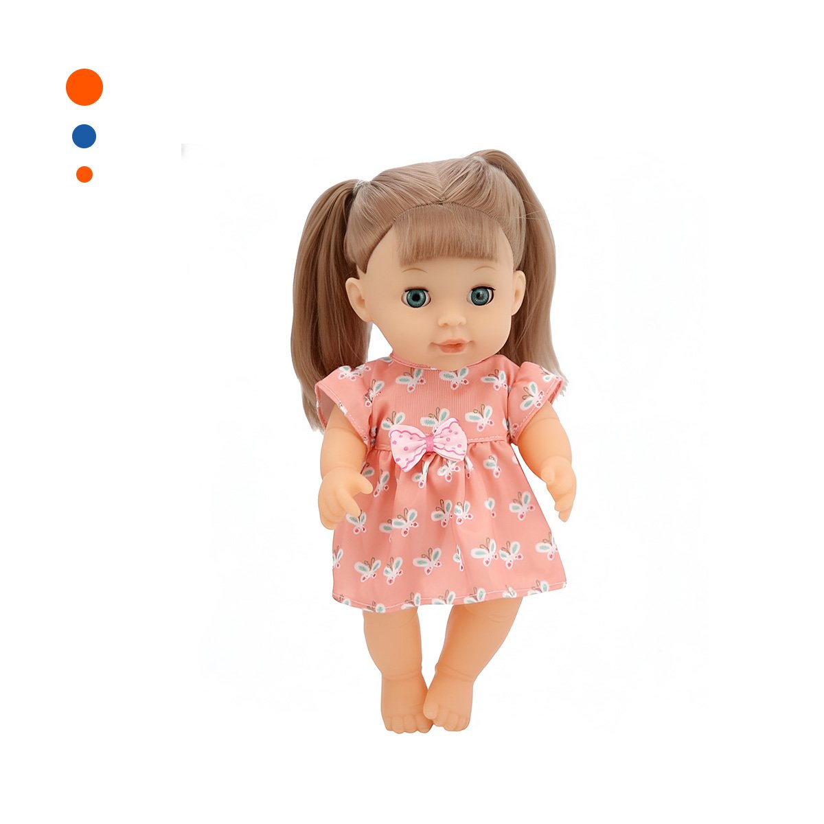 TIERNA ROSADA CON VESTIDO MARIPOSAS BIBERON Y SONAJA DECORACION HOGAR Y+PAPEL REGALO - 1