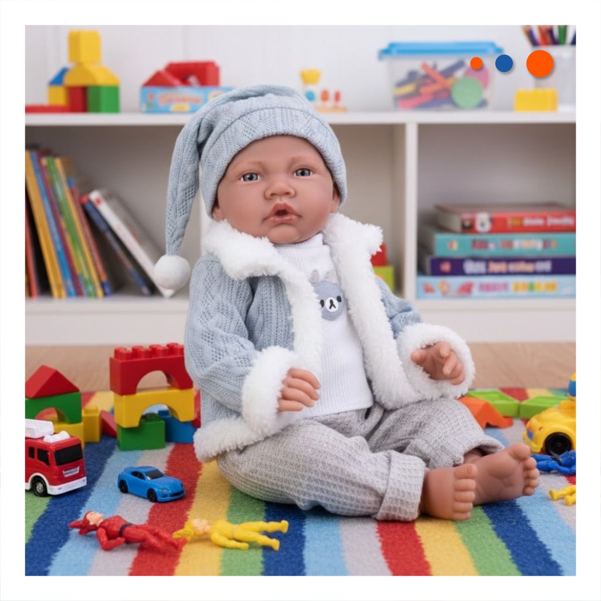 JUGUETE PARA ESTIMULAR LA IMAGINACION INFANTIL Y DIVERTIRSE CON 42CM EN CELESTE - 2