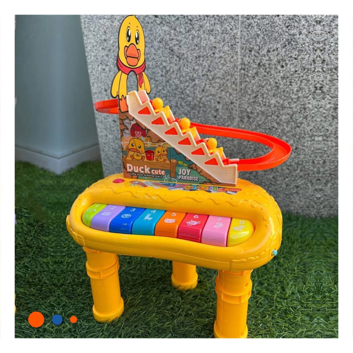 PACK2 JUGUETE INFANTIL PATO 2 EN 1 CON TOBOGAN DE PATITOS JUEGO AMARILLO - 3