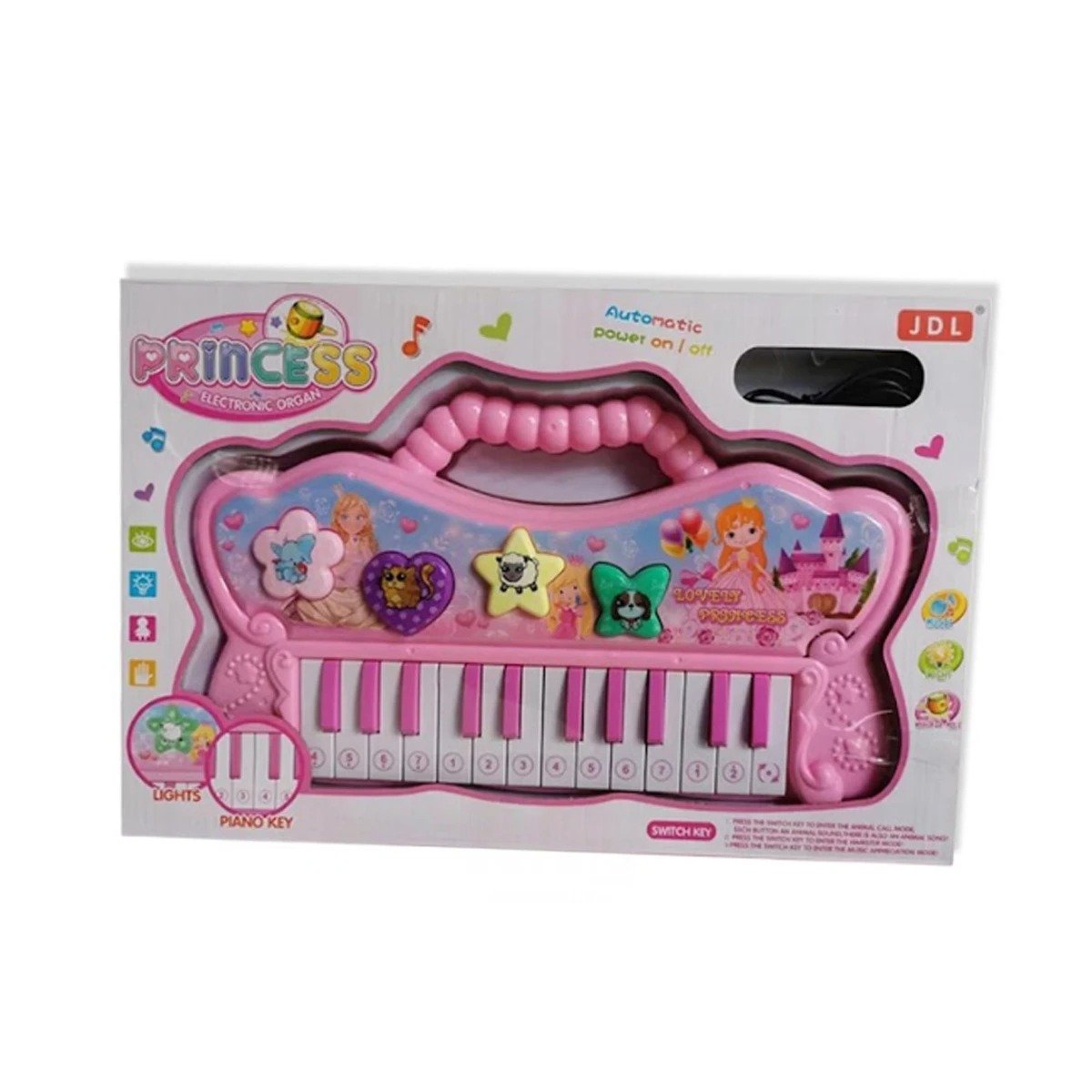 PACK4 TECLADO ROSADO MUSICAL CON SONIDOS Y TECLAS PARA JUEGO ACTIVO Y+PAPEL REGALO - 3