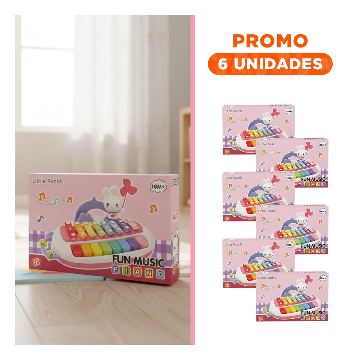 PACK6 MESA DE SONIDOS MUSICALES PARA JUEGO INFANTIL - 1