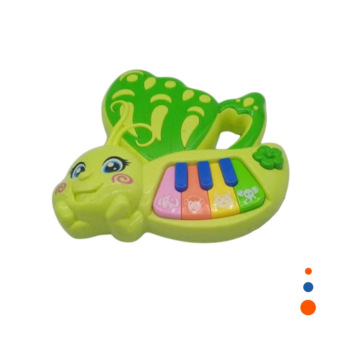 PACK4 TECLAS INFANTILES MARIPOSA VERDE 22X26 CM CON SONIDO Y+PAPEL REGALO - 3