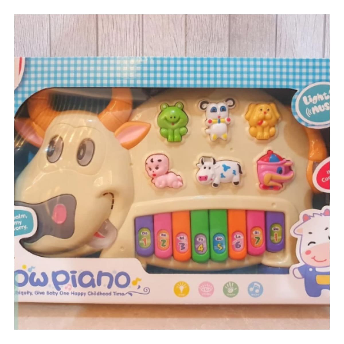PACK6 MODULO DE JUEGO VACA CON ANIMALES Y NUMEROS PARA USO INFANTIL Y+PAPEL REGALO - 2