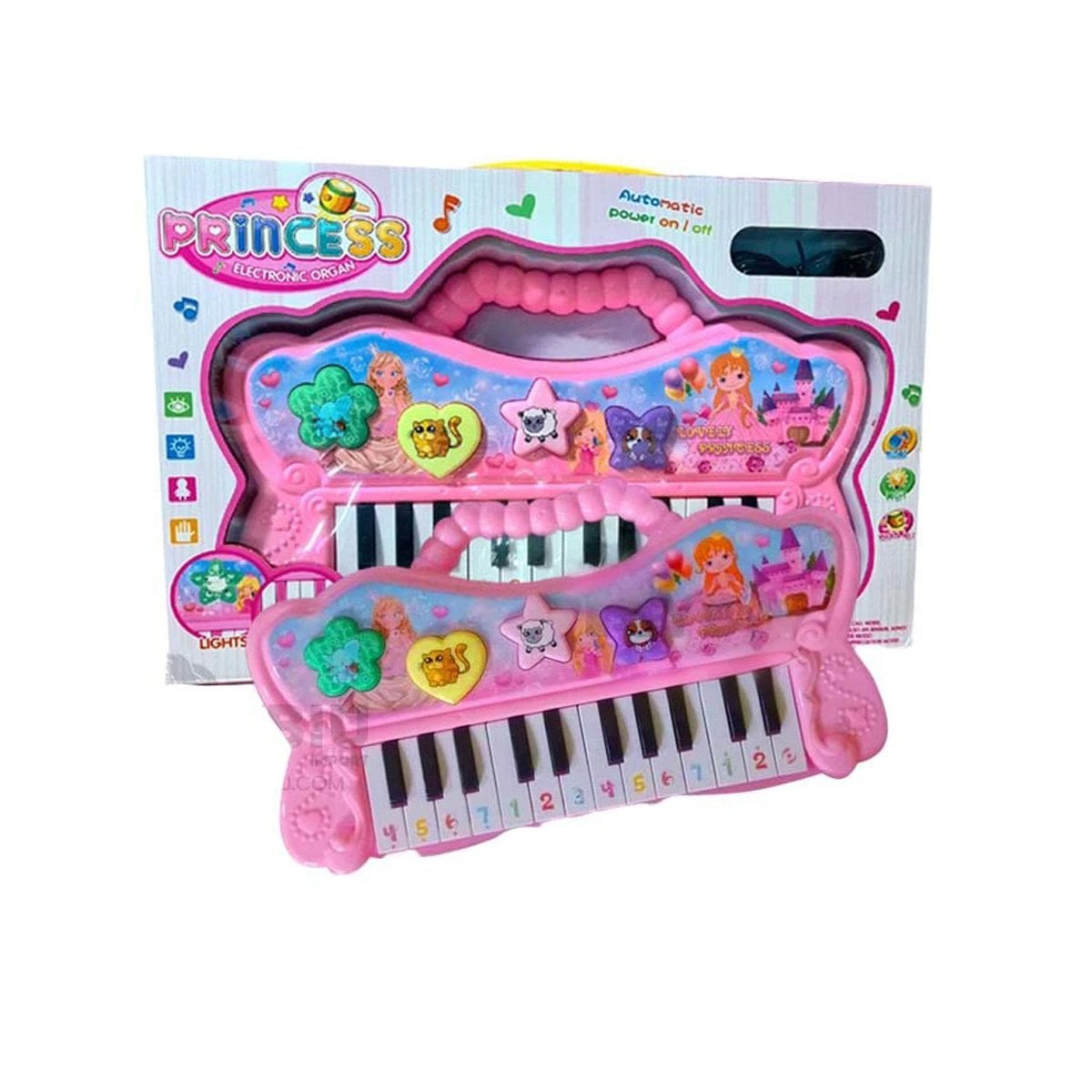 PACK6 INSTRUMENTO ROSADO MUSICAL CON PIANO Y SONIDOS PARA CREATIVIDAD Y+REGALO STICKER - 2