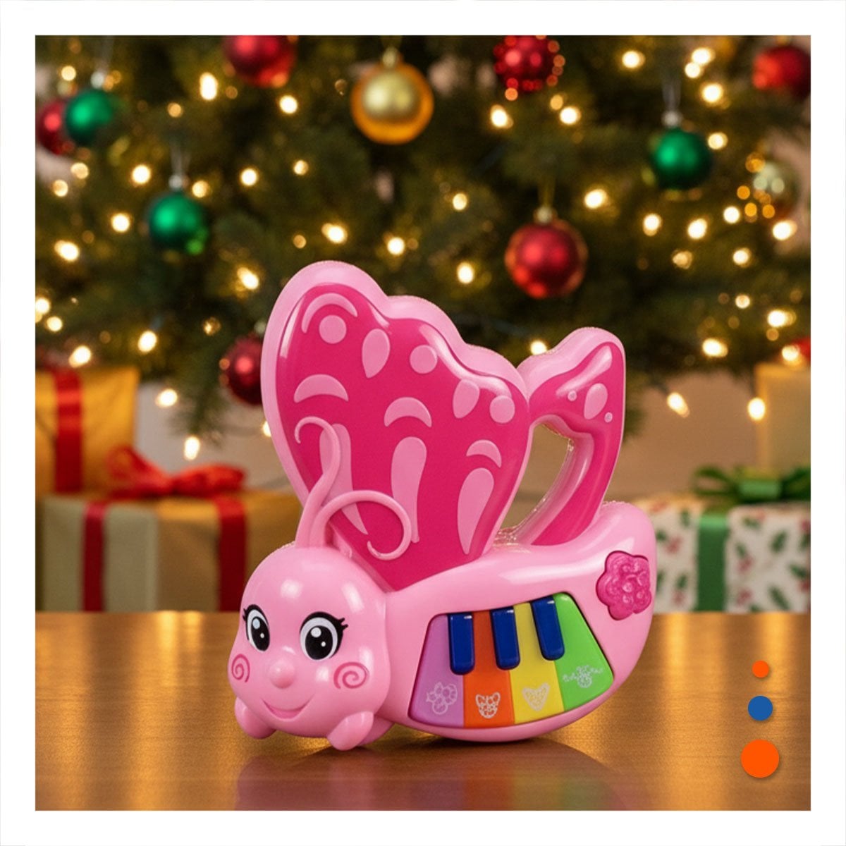 JUGUETE MUSICAL MARIPOSA ROSADO 22X26 CM PARA NINOS Y+LIGAS REGALO - 1
