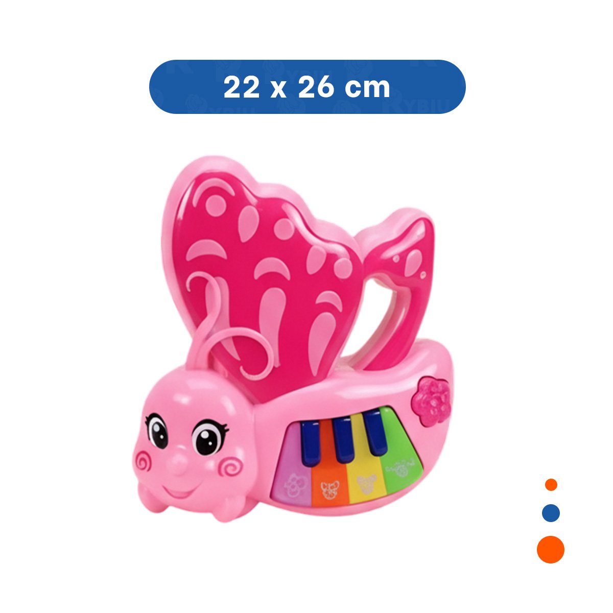 JUGUETE MUSICAL MARIPOSA ROSADO 22X26 CM PARA NINOS Y+LIGAS REGALO - 4