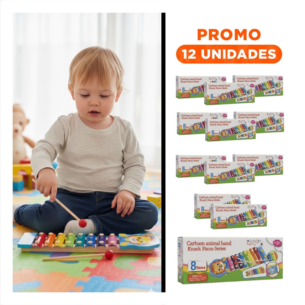 PACK12 SINTETIZADOR DE LEON JUGUETE MUSICAL PARA NINOS CREATIVO Y ALEGRE Y+REGALO STICKER - 1