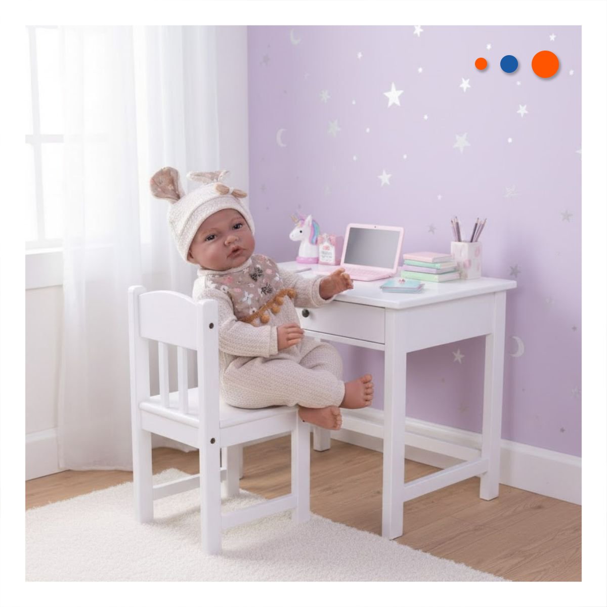 BEBE INFANTIL 42CM AMARILLO CON ATUENDO COMPLETO PARA JUEGO DE CUIDADO - 2