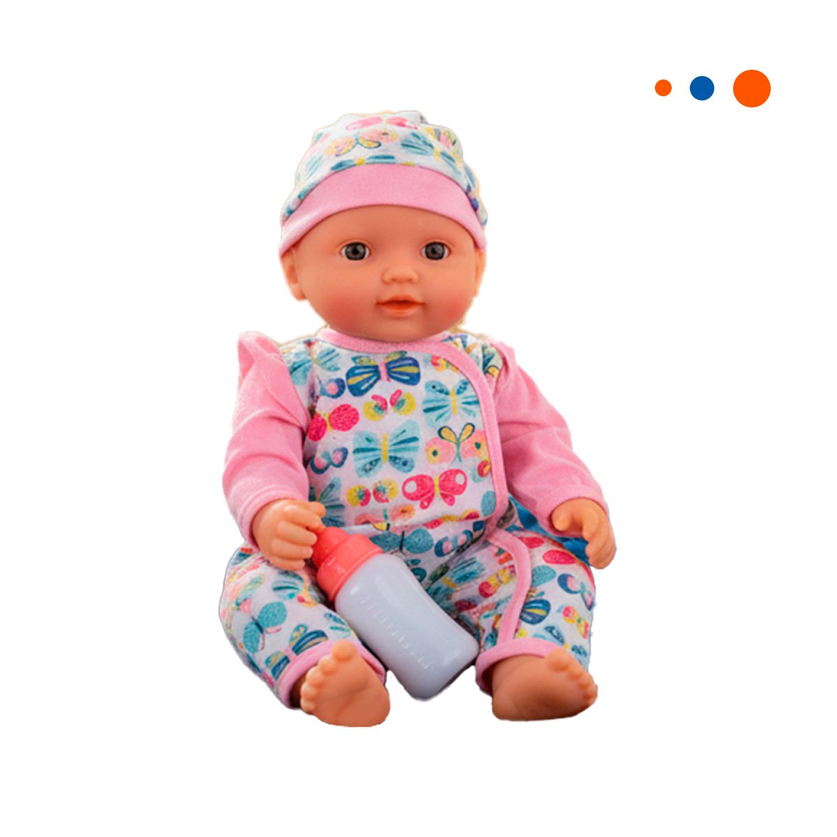 PACK4 BEBITA BEBES ENTERIZO CON MARIPOSAS Y ACCESORIOS ROSADO SUAVE PARA HOGAR Y+PAPEL REGALO - 3