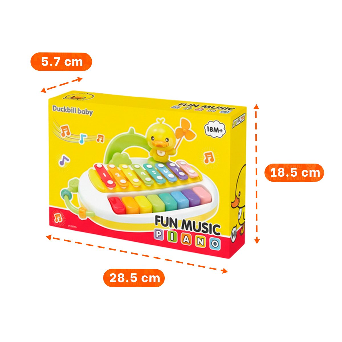 PACK6 CONCEPTO MUSICAL XILOFONO CON PATO PARA ACTIVIDADES DE RITMO Y+PAPEL REGALO - 4