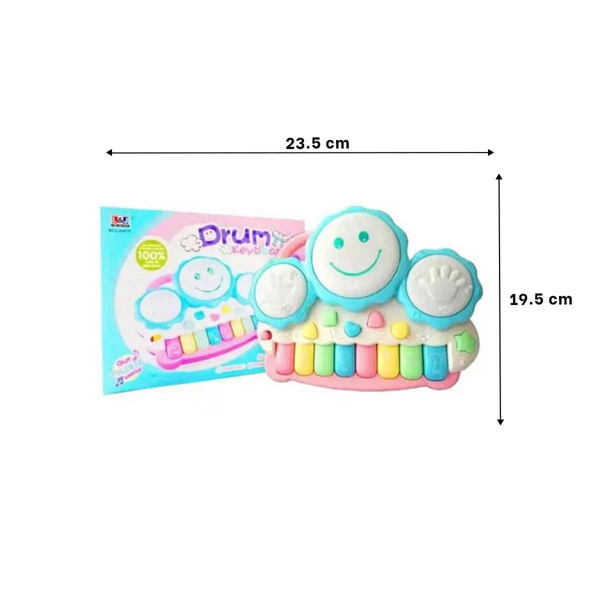 PACK6 PIANO DIDACTICO MUSICAL DE SOL CON DISENO PORTATIL AZUL CLARO Y+PAPEL REGALO - 4