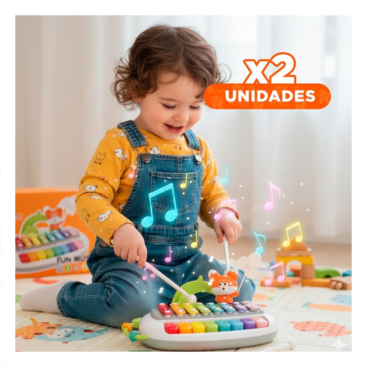 PACK2 SONORO LUDICO MUSICAL CON FIGURA ZORRO PARA JUEGO CREATIVO - 1