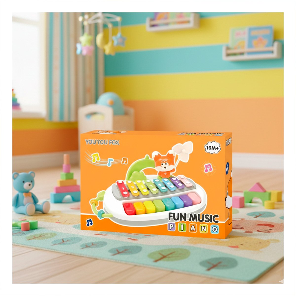 PACK2 SONORO LUDICO MUSICAL CON FIGURA ZORRO PARA JUEGO CREATIVO - 5