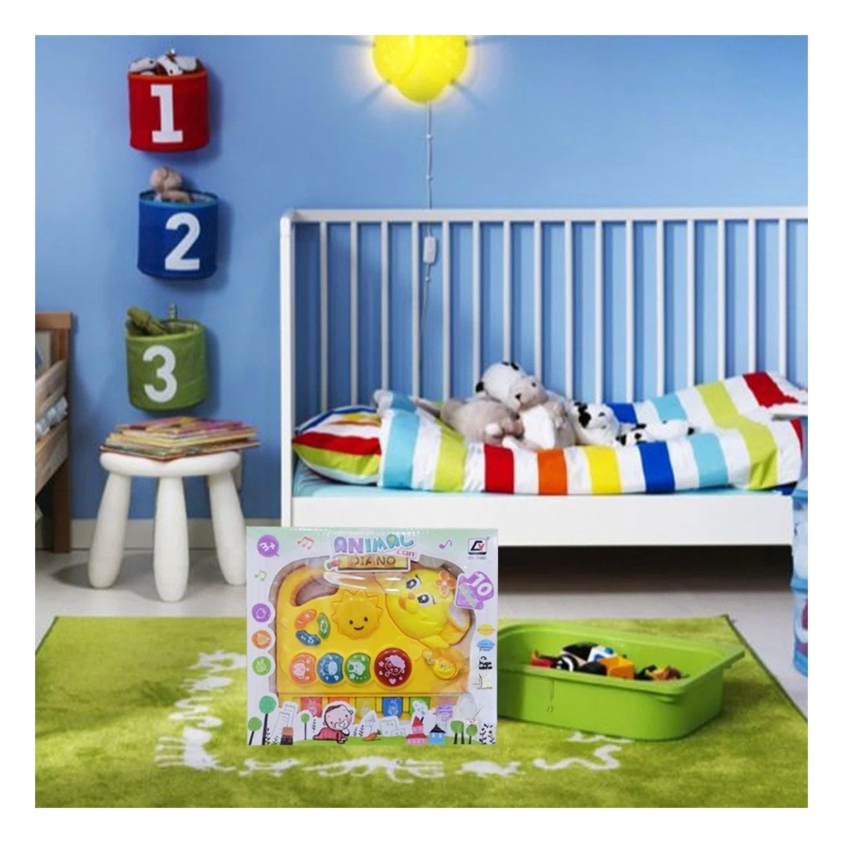 PACK6 PIANO MUSICAL DE CONEJO CON TECLAS SONIDO EDUCATIVO PARA CASA Y+PAPEL REGALO - 2