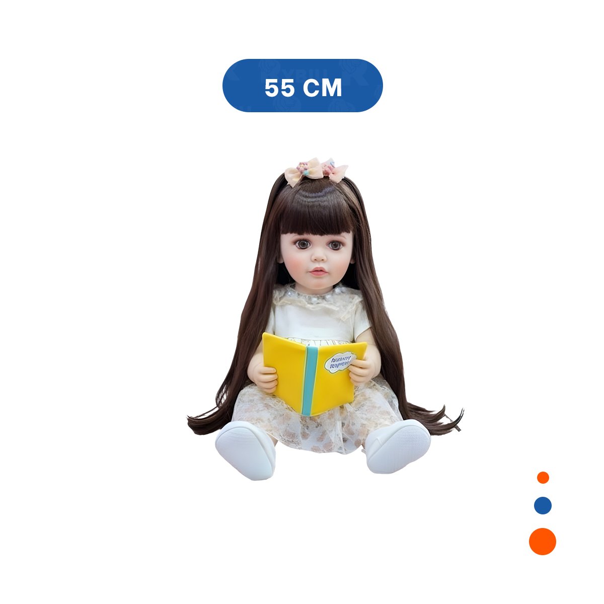 FIGURA REAL INTELIGENTE CON VESTIMENTA INTEGRADA CON 55CM EN AMARILLO CLARO Y+LIGAS REGALO - 4