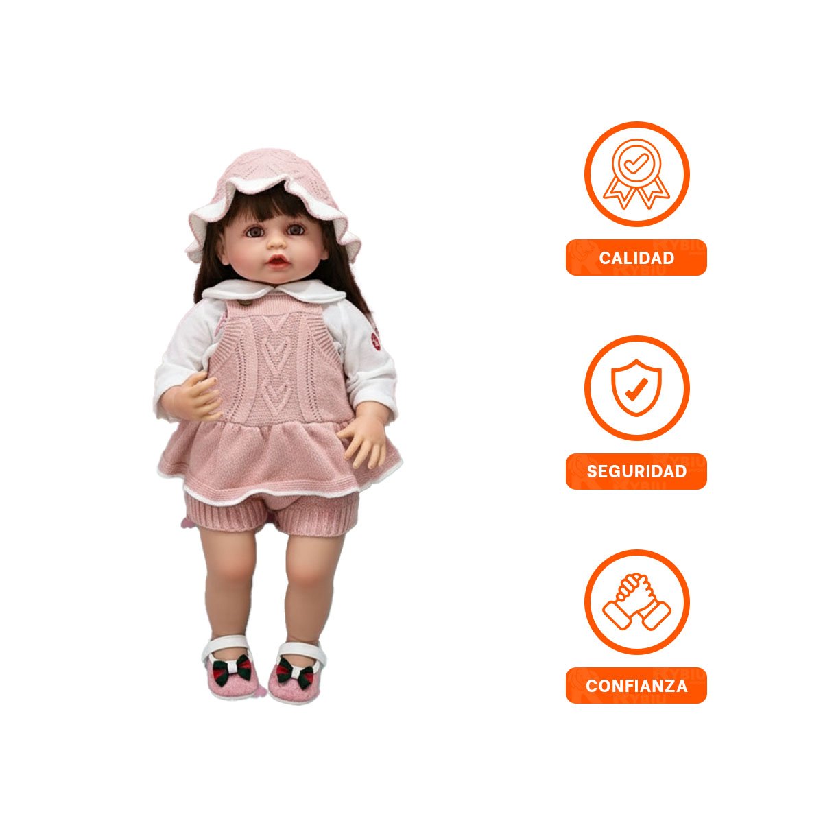 TOP INFANTIL TEJIDO DE BEBE EN ROSADO CON SHORT Y GORRO Y+LIGAS REGALO - 3