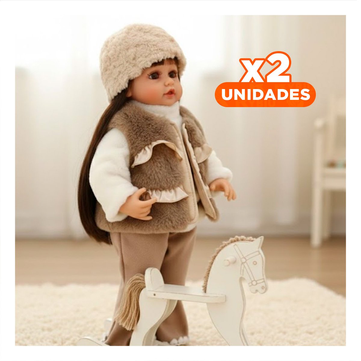 PACK2 VERSION YESSY 55CM CON VESTIMENTA CALIDA Y ESTILO TRADICIONAL Y+REGALO STICKER - 1