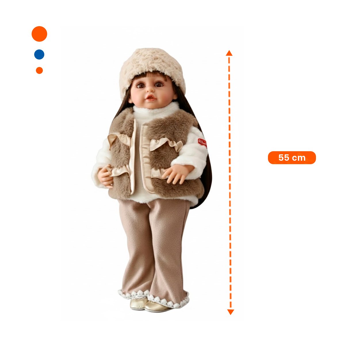 PACK2 VERSION YESSY 55CM CON VESTIMENTA CALIDA Y ESTILO TRADICIONAL Y+REGALO STICKER - 4