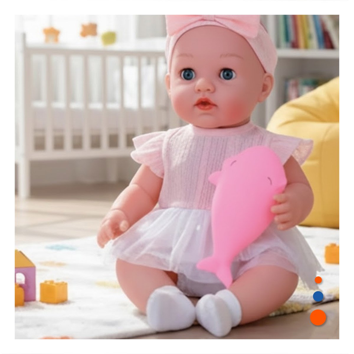 PERSONAJE TIERNO CON VESTIDO Y LAZO ACCESORIOS ROSADO PARA JUEGO CREATIVO Y+PAPEL REGALO - 2