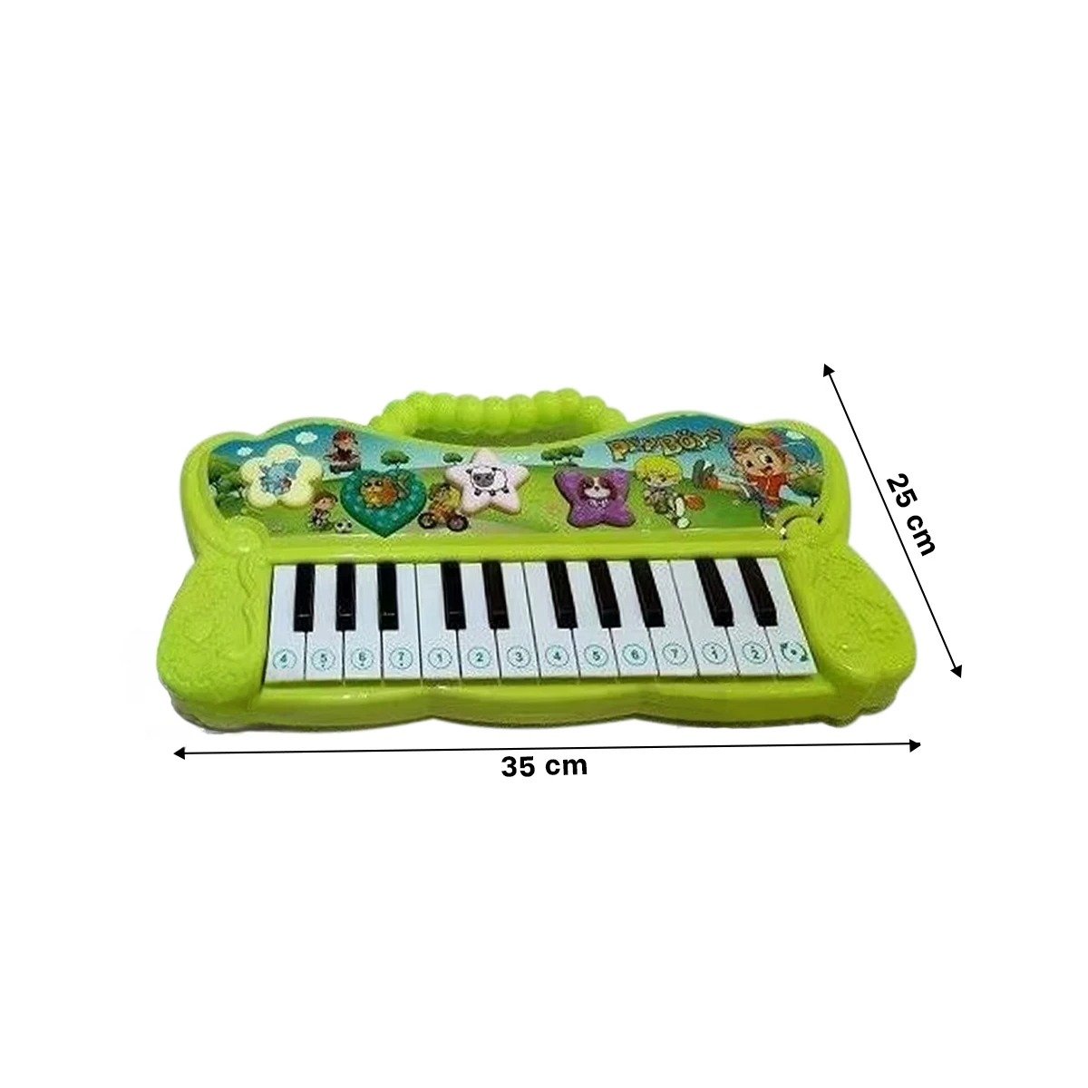 PACK6 INSTRUMENTO VERDE MUSICAL CON TECLAS Y SONIDOS PARA JUEGO - 4