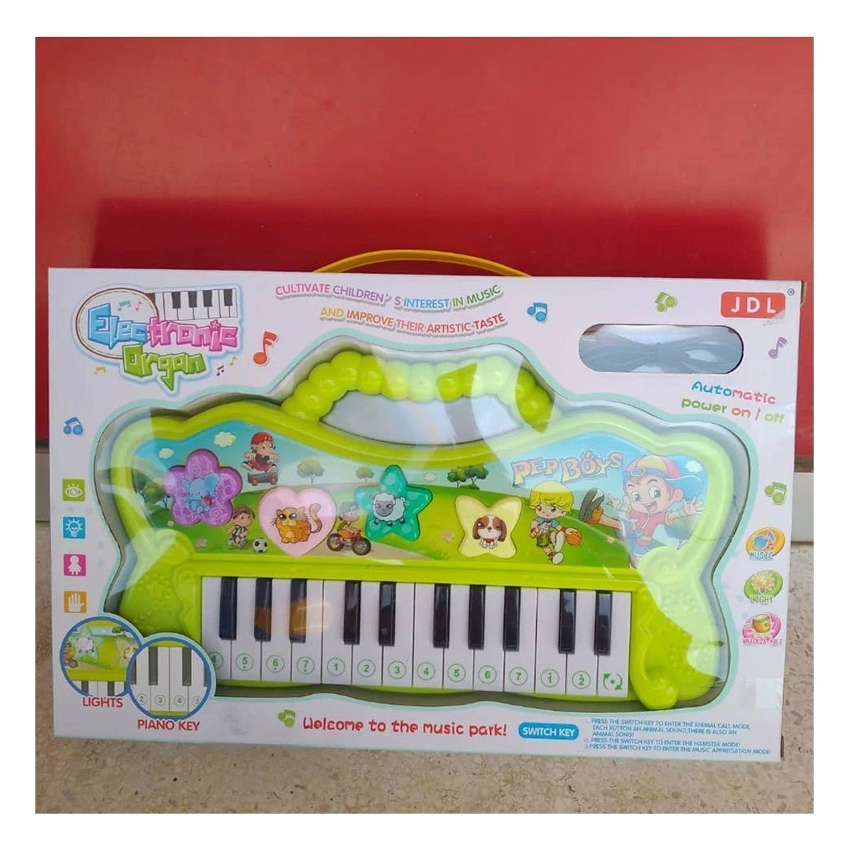 PACK6 INSTRUMENTO VERDE MUSICAL CON TECLAS Y SONIDOS PARA JUEGO - 5