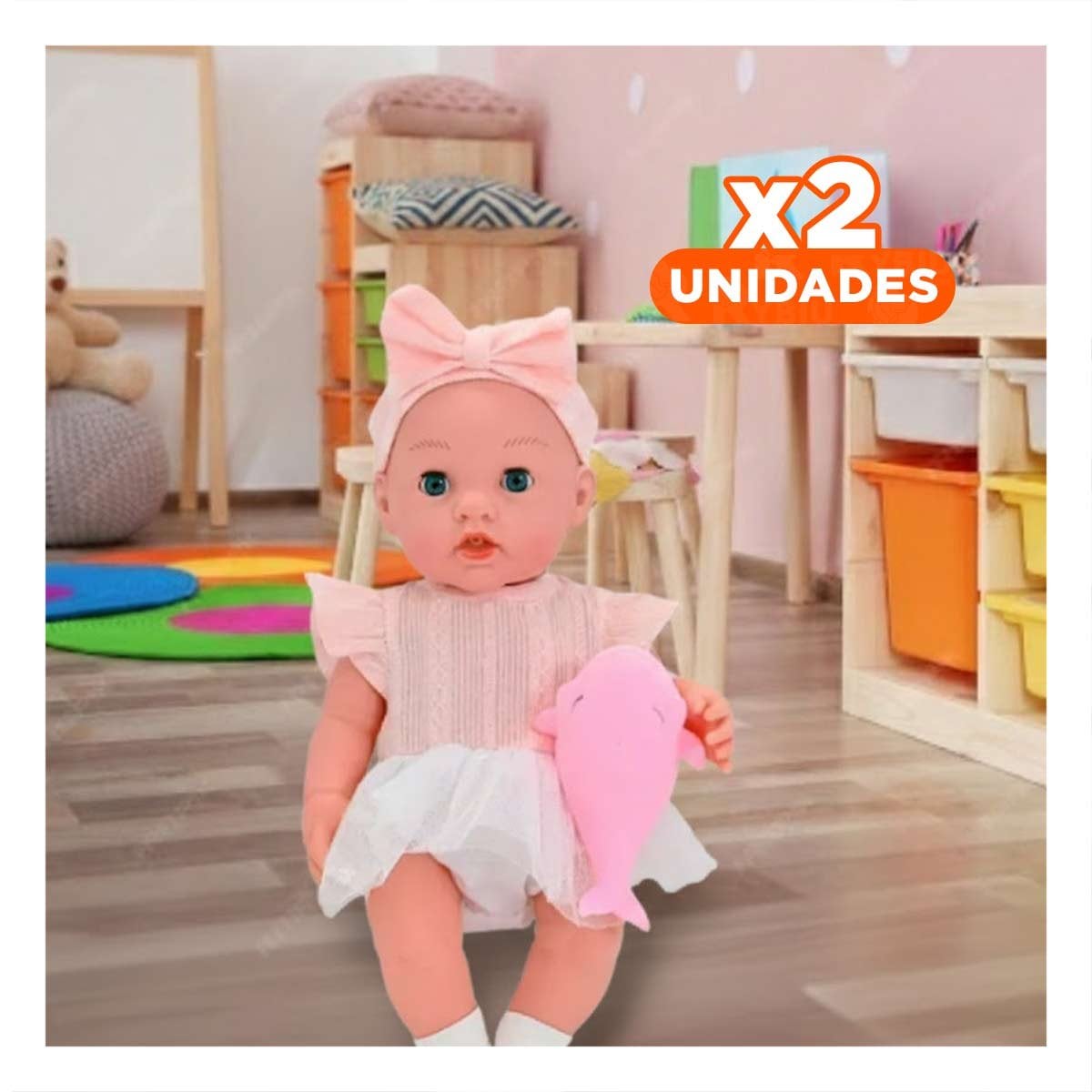 PACK2 COMPANERA CREATIVA CON VESTIDO Y LAZO ACCESORIOS ROSADO PARA DIVERSION Y+REGALO STICKER - 1