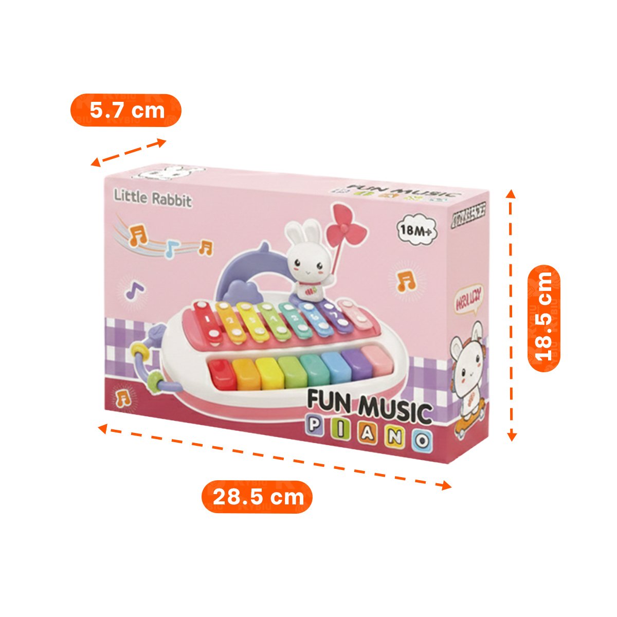 JUGUETE MUSICAL CON TECLAS Y BARRAS SONORAS PARA DESARROLLO CREATIVO INFANTIL - 4