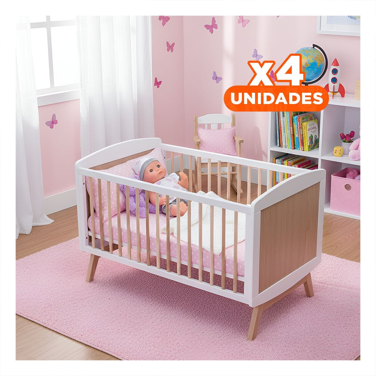 PACK4 JUGUETE HIPOPOTAMO SUAVE CON ROPITA Y ACCESORIOS PARA BEBES CASA - 1