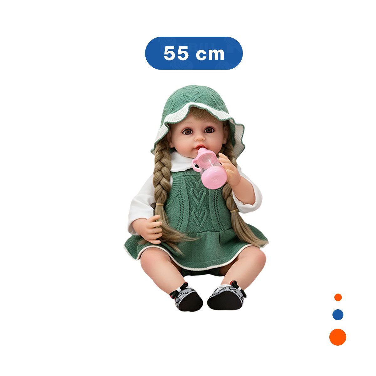 TOP INFANTIL TEJIDO DE BEBE EN VERDE CON SHORT Y GORRO Y+LIGAS REGALO - 4