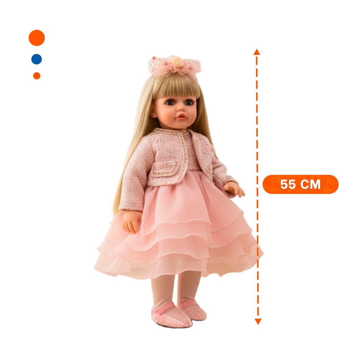 AMIGA YESSY 55CM ESTILO INFANTIL CON IMAGEN DELICADA Y DULCE Y+REGALO STICKER - 4