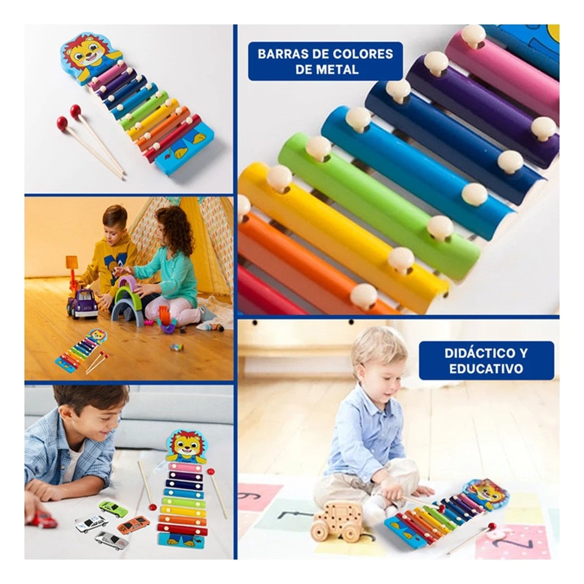 PACK6 MELODIA DE LEON JUGUETE MUSICAL PARA NINOS CREATIVO Y ALEGRE Y+PAPEL REGALO - 3