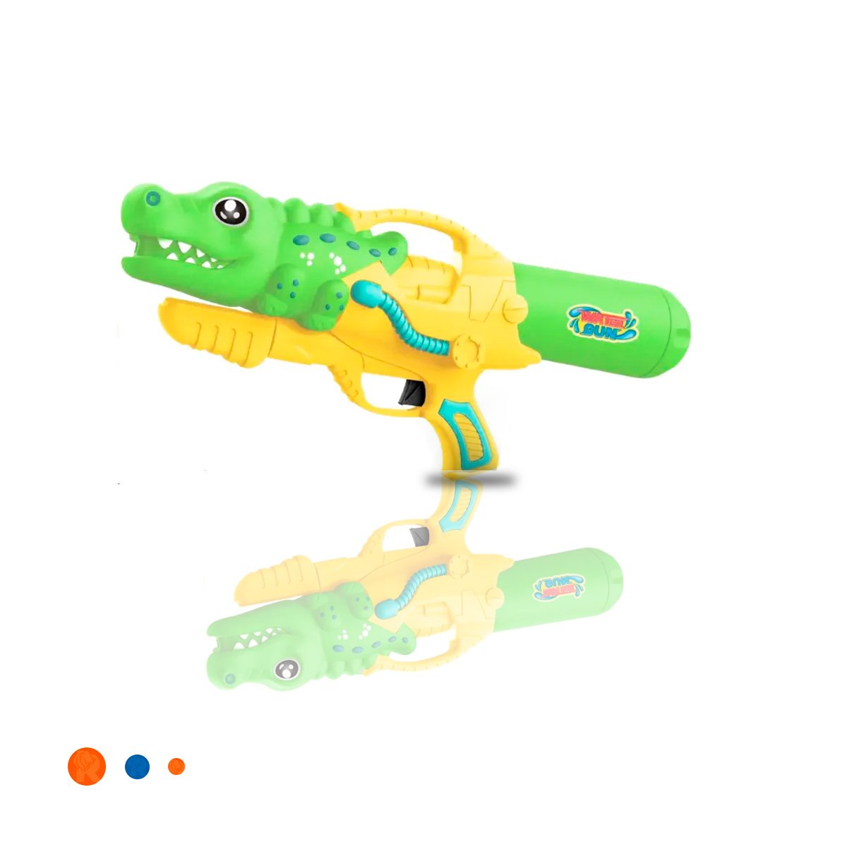 LANZADOR DE AGUA CON DISEÑO DINOSAURIO VERDE CLARO PARA VERANO EN PATIO Y+LIGAS REGALO - 3