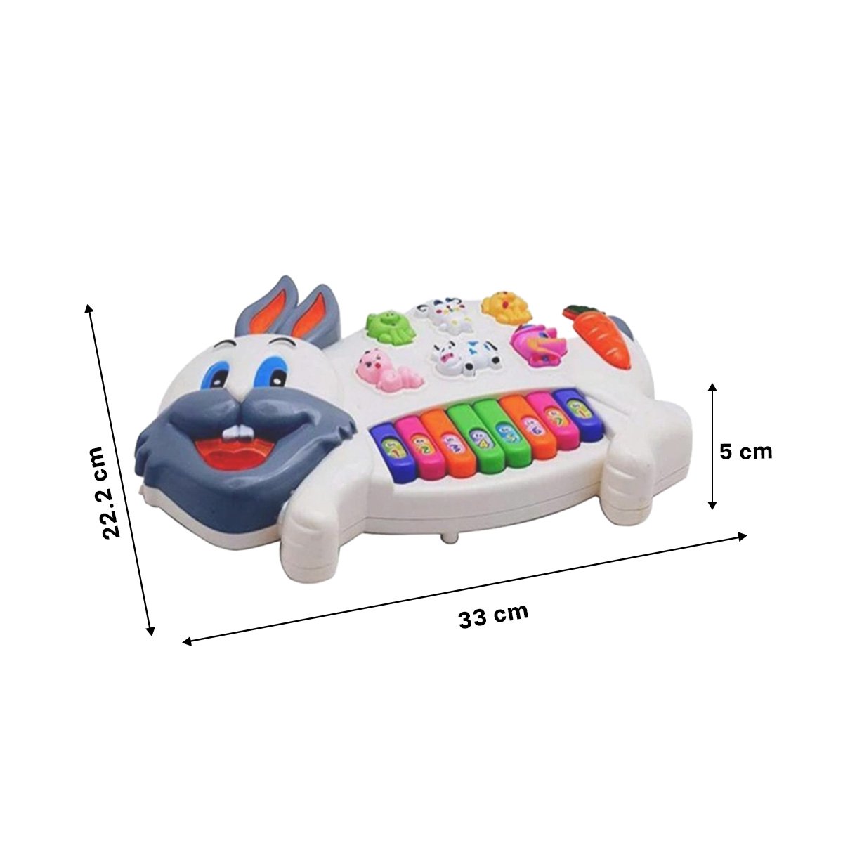 PACK2 CONSOLA MUSICAL CONEJO CON ANIMALES Y NUMEROS PARA APRENDIZAJE EDUCATIVO - 4