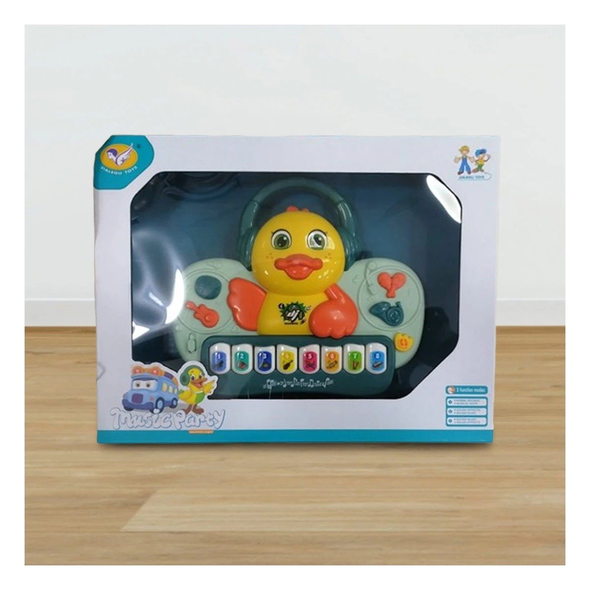 PACK12 MUSICAL DE PATO CON SONIDO SUAVE Y TECLAS PARA JUEGO VERDE Y+PAPEL REGALO - 5