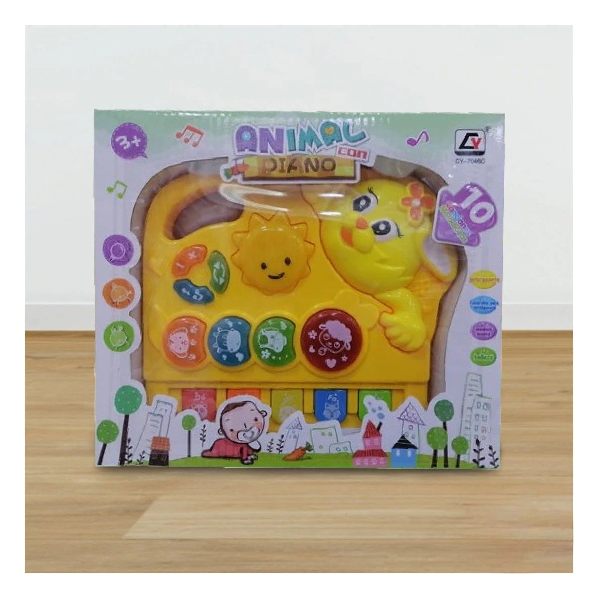 PACK2 PIANO DIDACTICO MUSICAL CONEJO CON TECLAS SONIDO EDUCATIVO PARA HOGAR Y+REGALO STICKER - 5